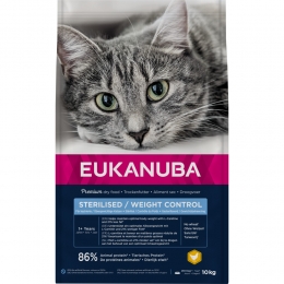 EukanubaAdultOverweightSterilisedKattenvoerKip-Lever10kg