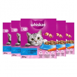 5xWhiskas1AdultKattenDroogvoerTonijn800gr