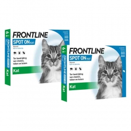 2xFrontlineSpotOnAntiVlooienenTekenDruppelsKatvanaf1kg6pipetten