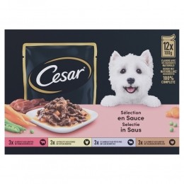 4xCesarMaaltijdzakjes12-packinSaus12x100gr