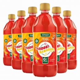 6xSlimpieSiroopKidsAardbeiBananana580ml
