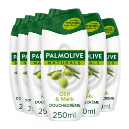 6xPalmoliveDouchecremeNaturalsOlijfMelk250ml