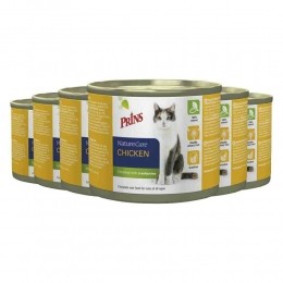 6xPrinsNatureCareKattenvoerNatKip200gr