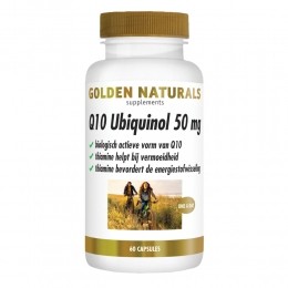 GratisVerzending2xGoldenNaturalsQ10Ubiquinol50mg60vegacapsules