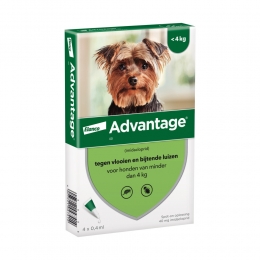 2xAdvantageAntiVlooiendruppels40Hond15-4kg4pipetten