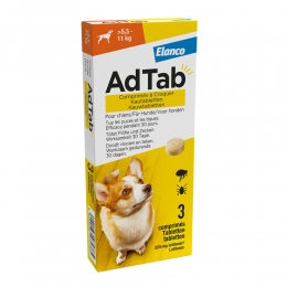 AdTabAntiVloenTeekKauwtablettenHond55-11kg3tabletten