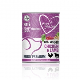 6xEuro-PremiumPatAdultHondenvoerNatChickenLamb400gr