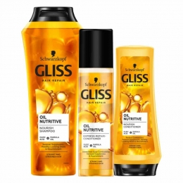 GlissOilNutrive-ShampooConditionerAnti-klitSpray-Pakket