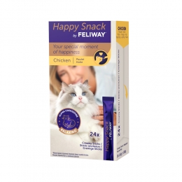 4xFeliwayHappyKattensnackKip24x15gr