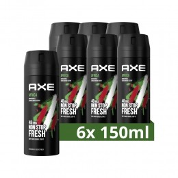 6xAxeDeodorantBodysprayAfrica150ml