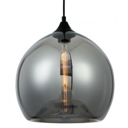 SmokeGlazenDesignHanglamp30x27cmZwart