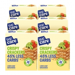 6xWeCareLowerCarbCrackersCrispy100gr