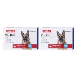 2xBeapharVloKillAntiVlooienTablettenHond11-57kg6tabletten