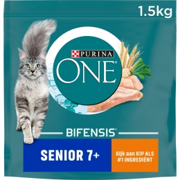 6xPurinaONEKattenvoerDroogSeniorKip-VolkorenGranen15kg