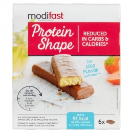 ModifastProteinShapeReepChocolade-Kokos6x27gr