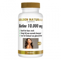 GratisVerzending2xGoldenNaturalsBiotine10000mcg90vegacapsules