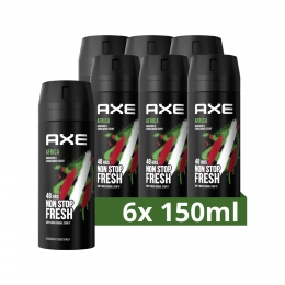 6xAxeDeodorantBodysprayAfrica150ml