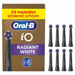 Oral-BOpzetborstelsiORadiantWhiteZwart8stuks