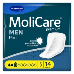 MolicarePremiumMenPad3Druppels406mlAbsorptie14stuks