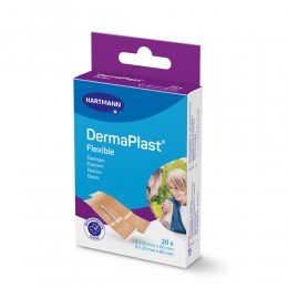 3xDermaplastFlexibelePleistersStrips12x2x6cm8x2x8cm20stuks