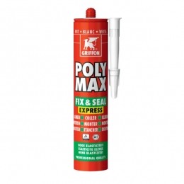 GriffonPolyMaxFixSealExpressMontagelijm-afdichtingskit-Wit-Koker-425gr
