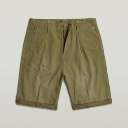 KorteBroekG-StarRawD24544C962PLEATEDCHINO-B212SMKEOLIVE