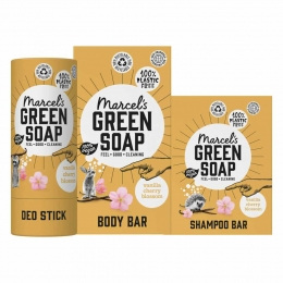 MarcelsGreenSoapPlasticVrijeVerzorgingVanillaCherryBlossomPakket