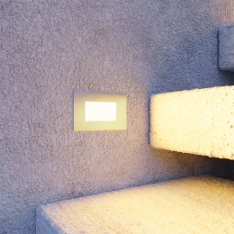 DillonLEDInbouwwandlampRVS-3Watt340Lumen-3000Kwarmwit-IP54voorbinnenenbuiten