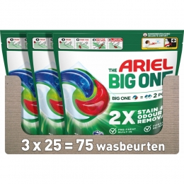 3xAriel3in1WasmiddelPodsTheBigOneOriginal25stuks