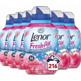 6xLenorWasverzachterFreshAirBloesem36Wasbeurten504ml