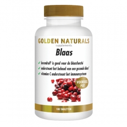 GratisVerzending2xGoldenNaturalsBlaasVegan180tabletten