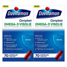 GratisVerzending2xDavitamonCompleetOmega-3Visolie70capsules