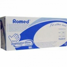 RomedLatexHandschoenenGepoederdNietSterielMaatL100stuks