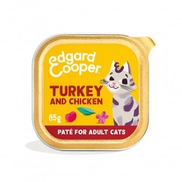 EdgardCooperKattenvoerAdultPateKalkoen-Kip85gr