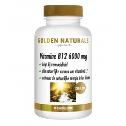 GratisVerzending2xGoldenNaturalsVitamineB126000mcgVegan60zuigtabletten