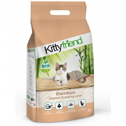 KittyFriendKattenbakvullingVegetalBambooClumpingLitter5liter