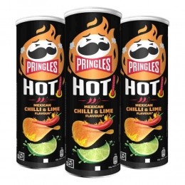 3xPringlesHOTMexicanChilliLime160gr