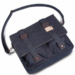 KansasMessengerBagDenim12LBlauw