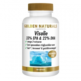 GratisVerzending2xGoldenNaturalsVisolie33EPA22DHA180softgels