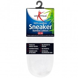 12xLucovitaalBamboeSneakersokWitmaat39-421paar