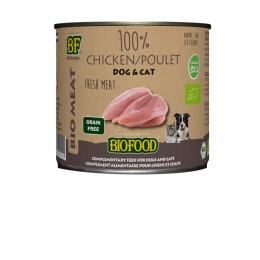 BFPetfoodBiofoodOrganicHondenKat100Kip200gr