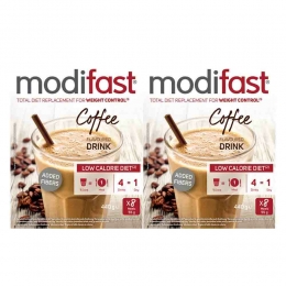 2xModifastIntensiveMilkshakeKoffie8x55gr