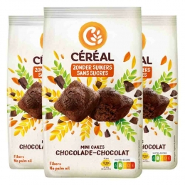 3xCralMiniCakesChocolade196gr