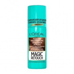 3xLOralMagicRetouchUitgroeisprayMahonieMiddenbruin75ml