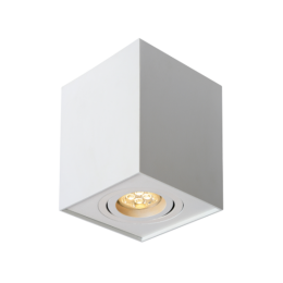 OpbouwspotVierkantHoogKantelbaarGU10FittingMatWit