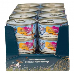 24xRenskeVersGestoomdCompleteMenuHondenvoerNatPuppyKip-Lam95gr