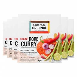 6xFairtradeOriginalKruidenpastaRodeCurry70gr