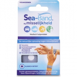 SeaBandPolsbandjesBijMisselijkheidVolwassenBlauw2stuks