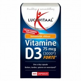 GratisVerzending3xLucovitaalVitamineD3D375mcg3000IEForte365capsules