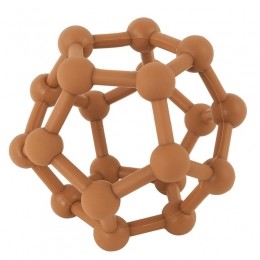 Dutsi-SiliconenBijtbalvoorBabys-StimuleerOntwikkeling-VerlichtTandjespijn-Kaneelbruin